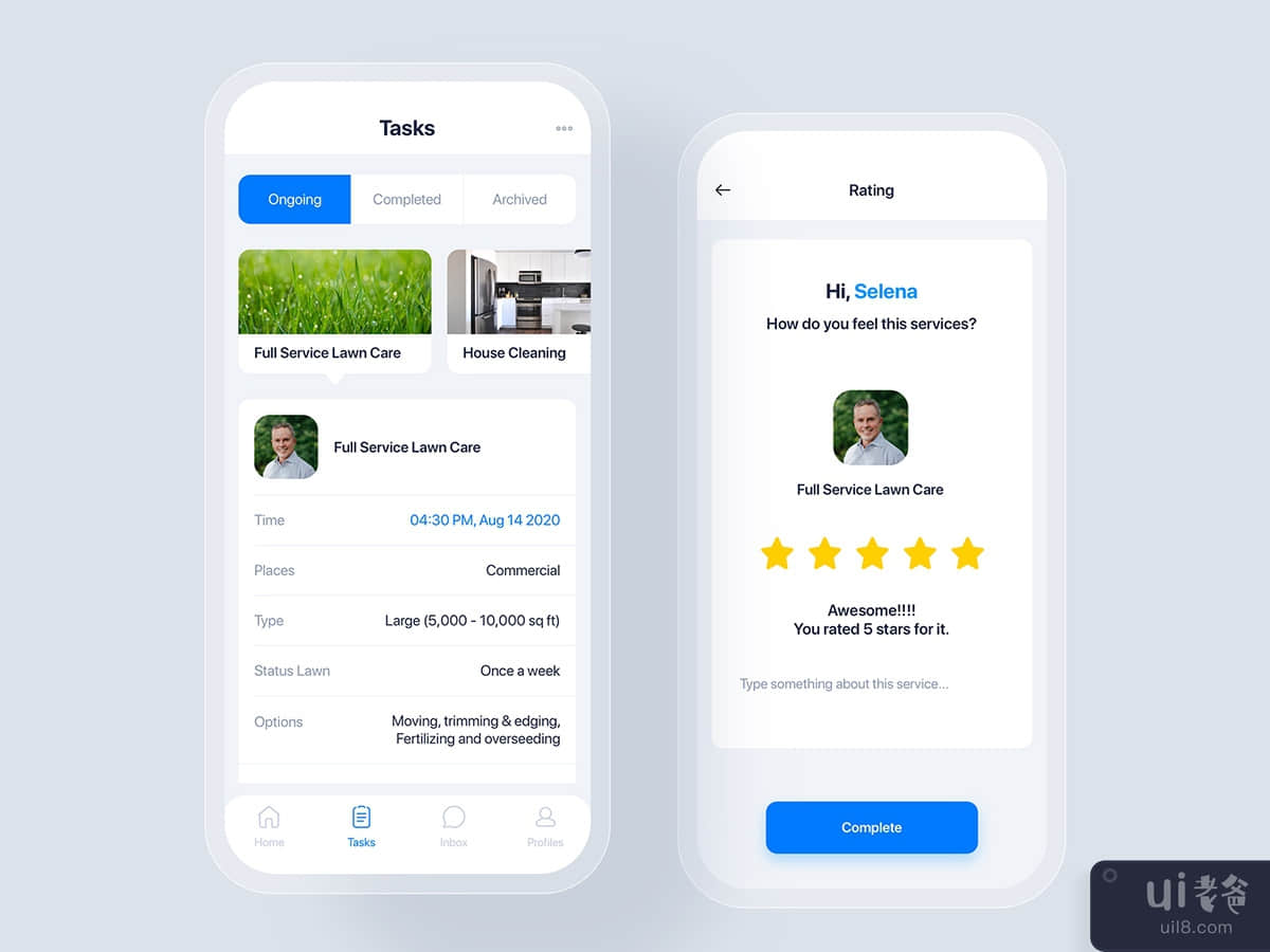 Handyman Service mobile UI concept
