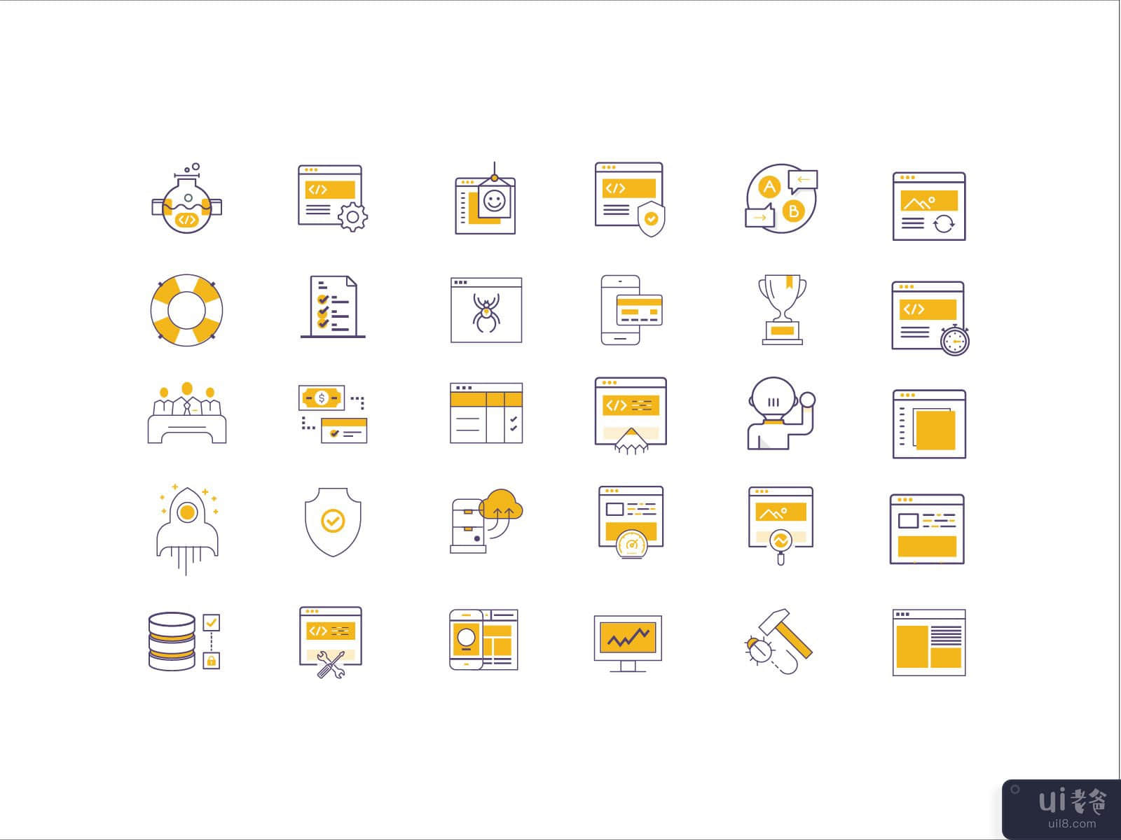Web-Development-Support-Icon-Set