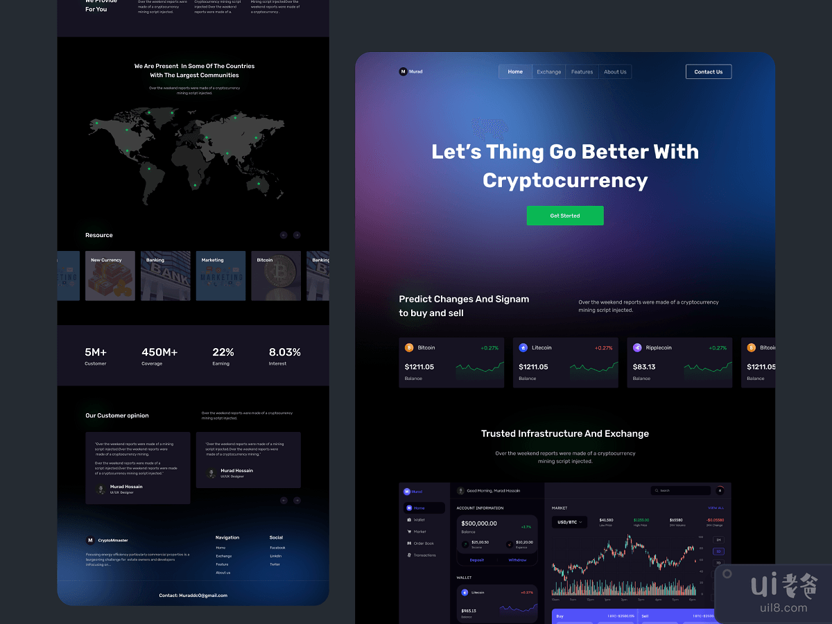 Cryptocurrency Landing Page