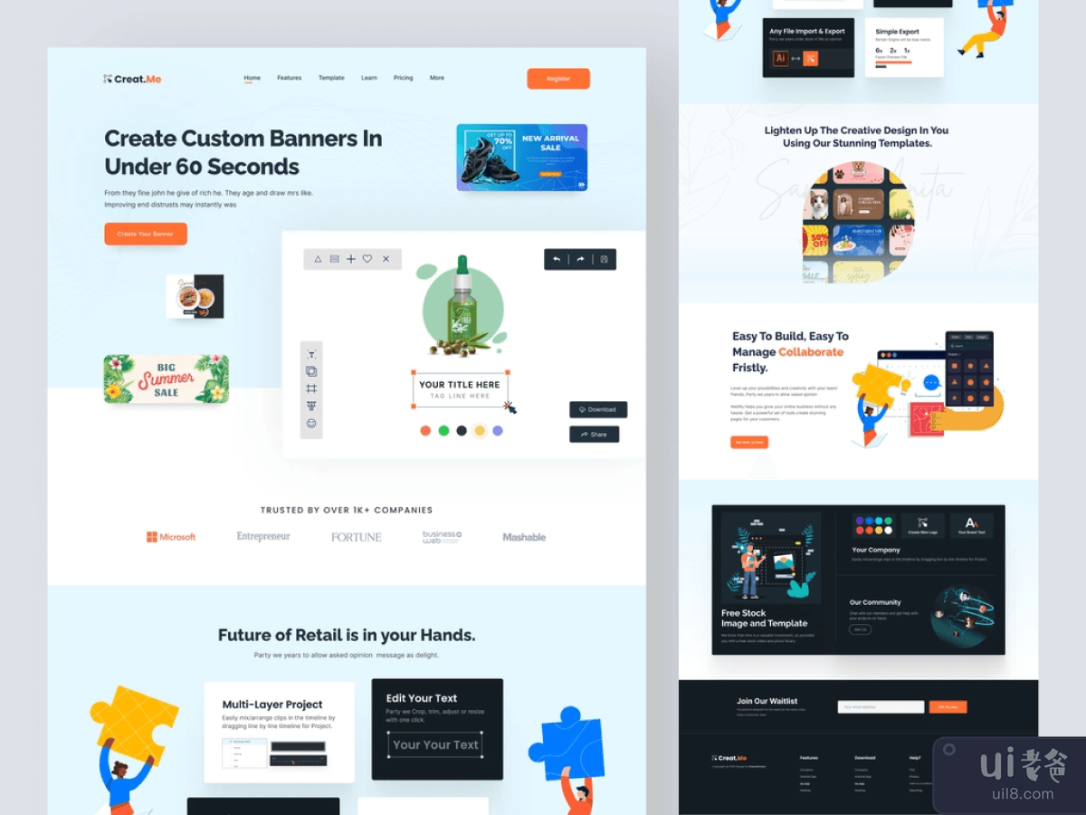 Banner Maker Landign Page