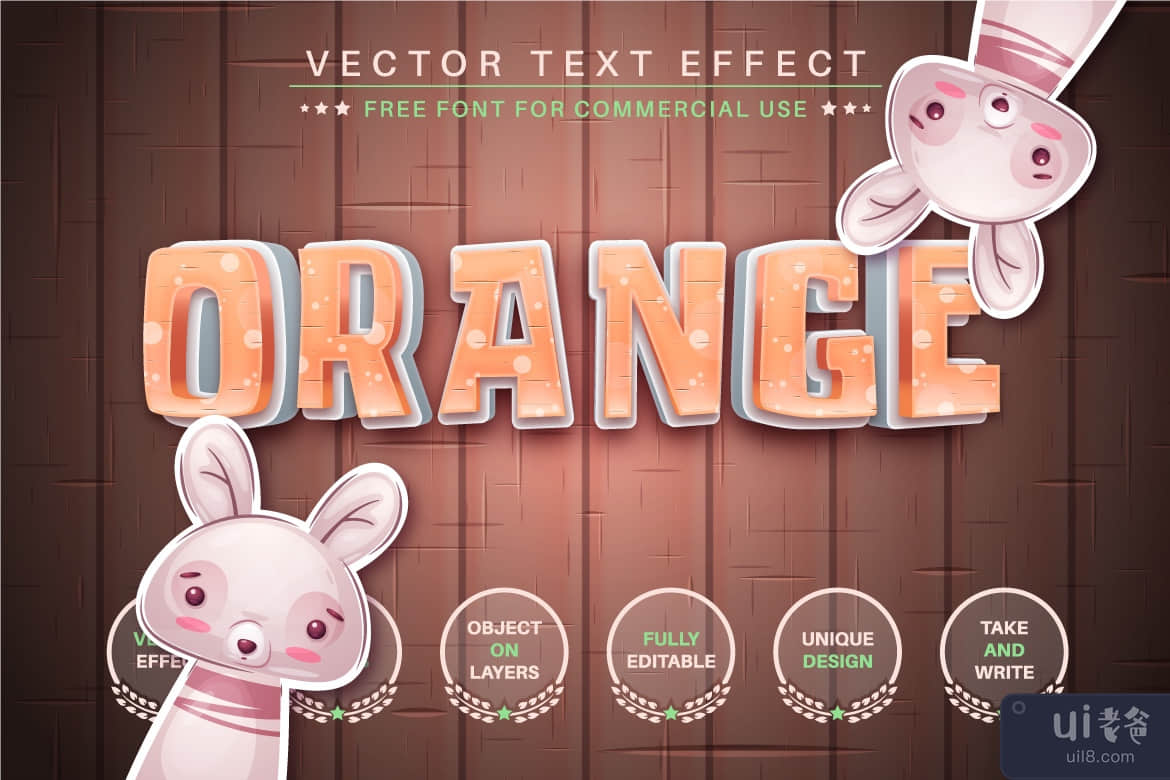 复活节快乐 - 可编辑的文字效果，字体样式(Happy Easter - Editable Text Effect, Font Style)插图4