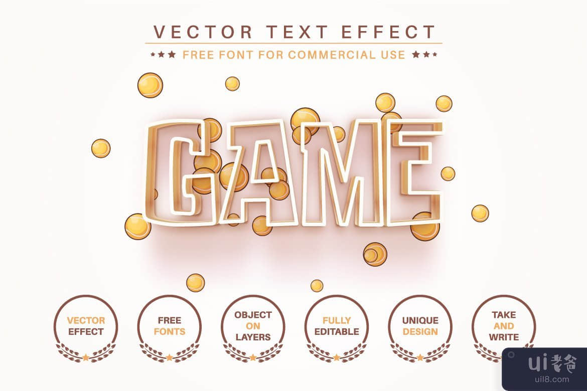 打网球 - 可编辑的文字效果，字体样式(Play Tennis - Editable Text Effect, Font Style)插图3