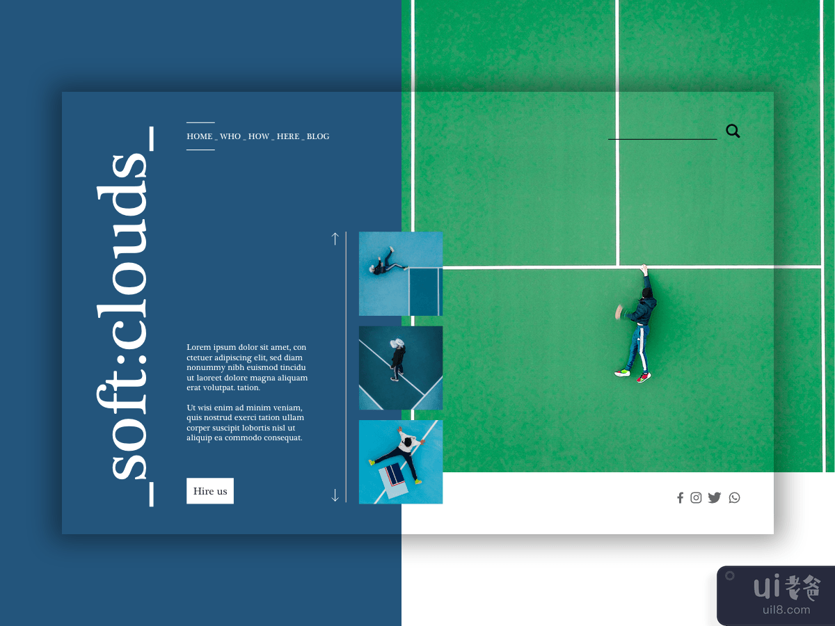 Hero Header - Soft clouds