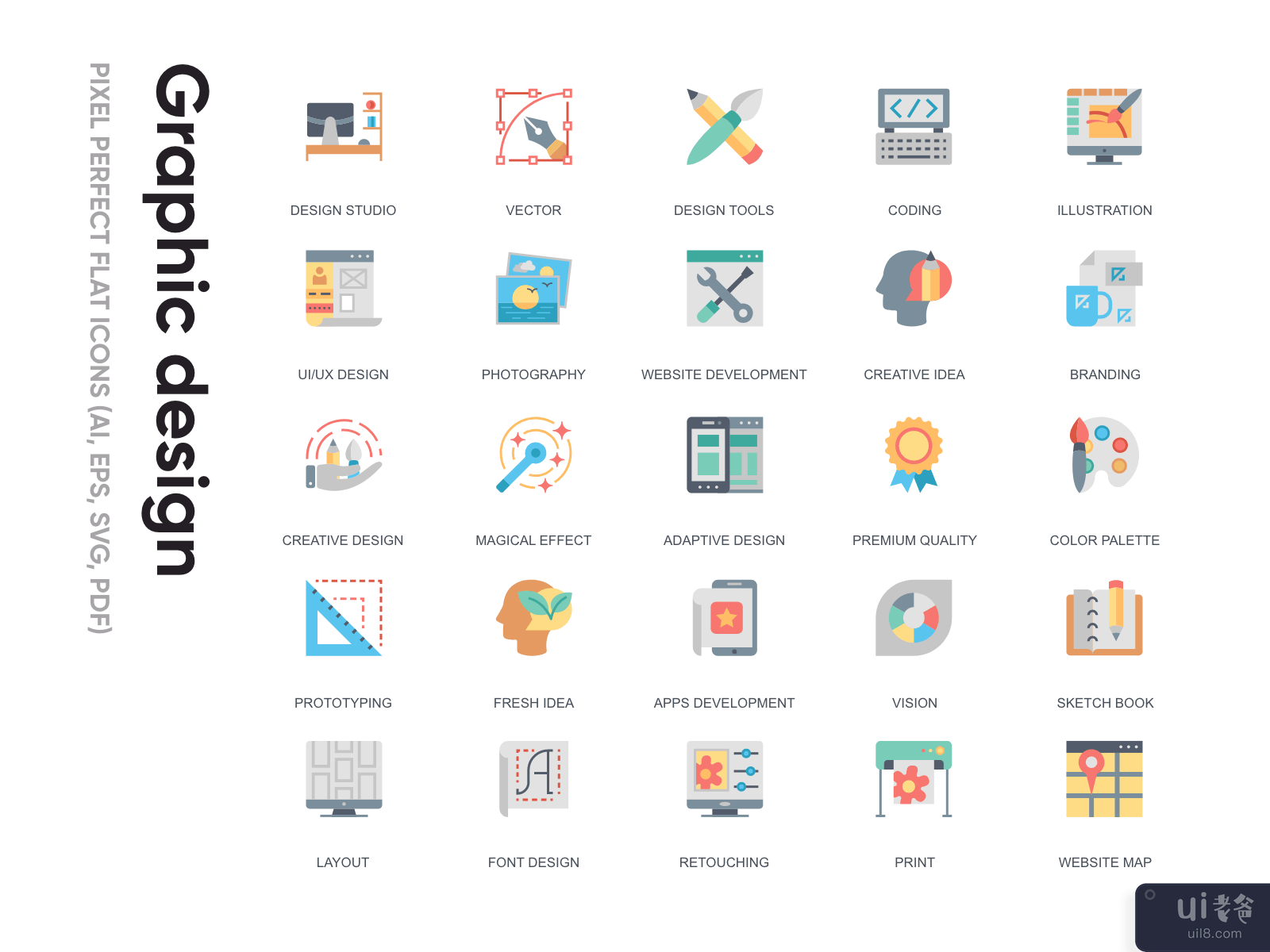 Flat Icon - Graphic design