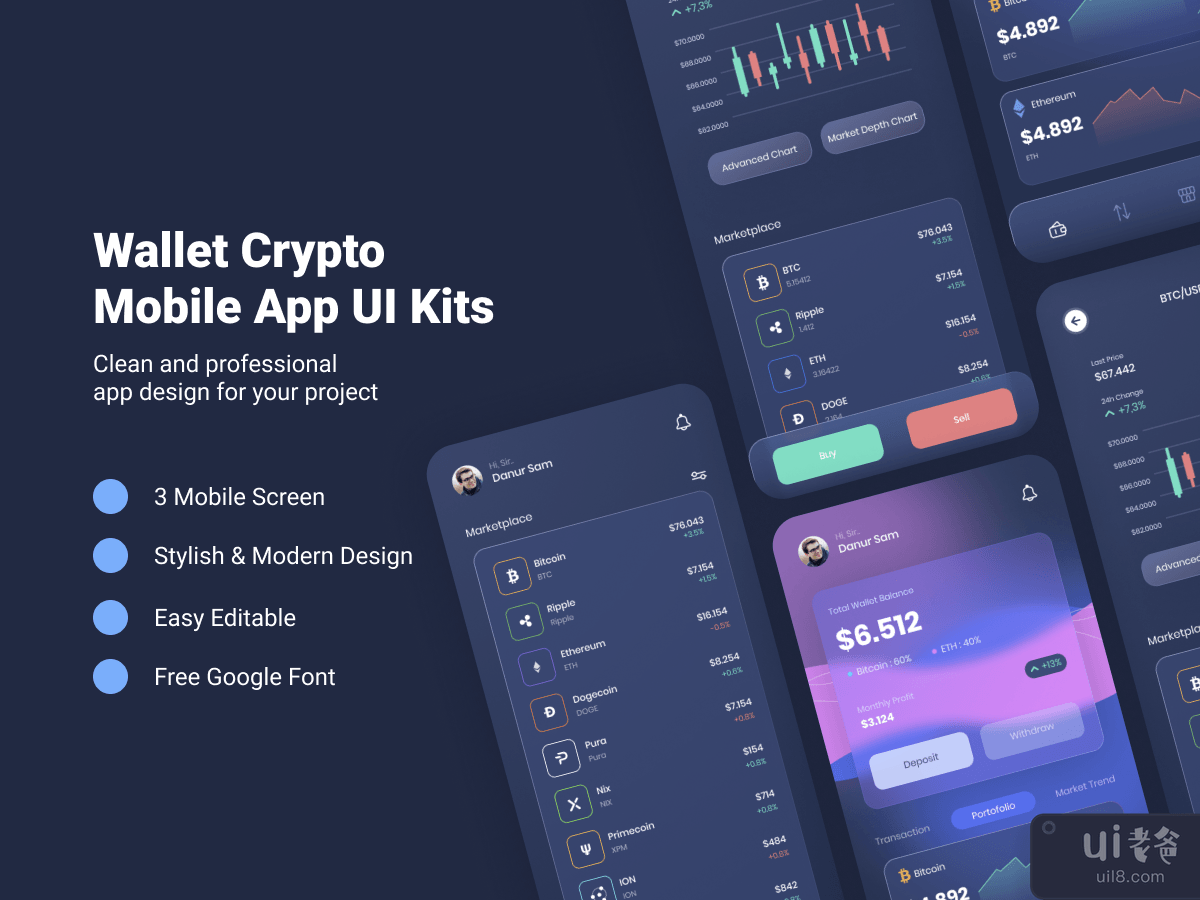 Wallet Crypto App UI Kits
