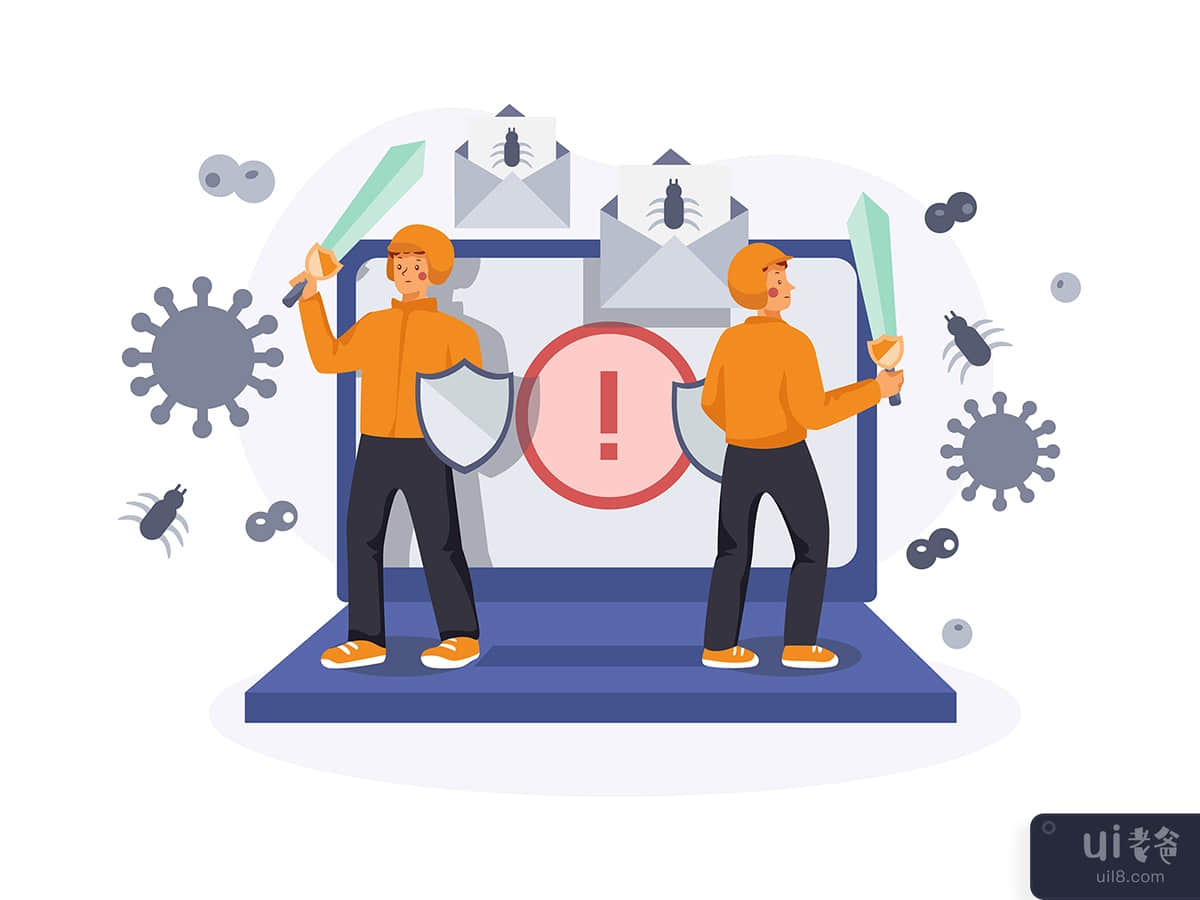 Virus Protection Illustration Concept