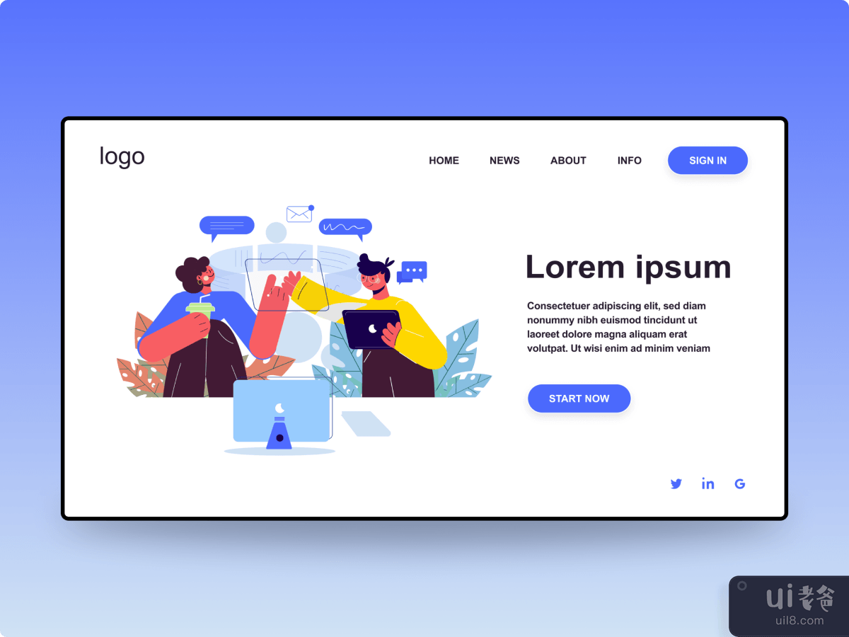 Work Landing Page