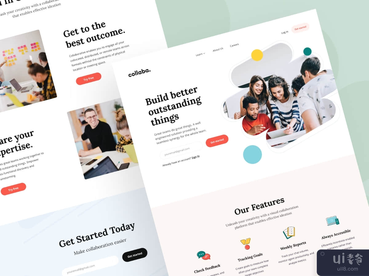 Collaba Landing page