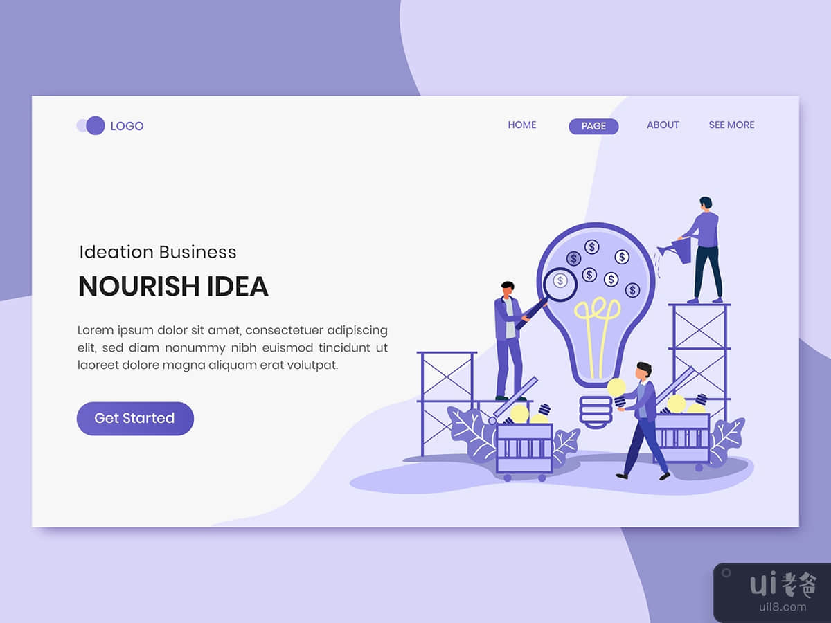 Nourish Ideas Business Marketing Landing Page