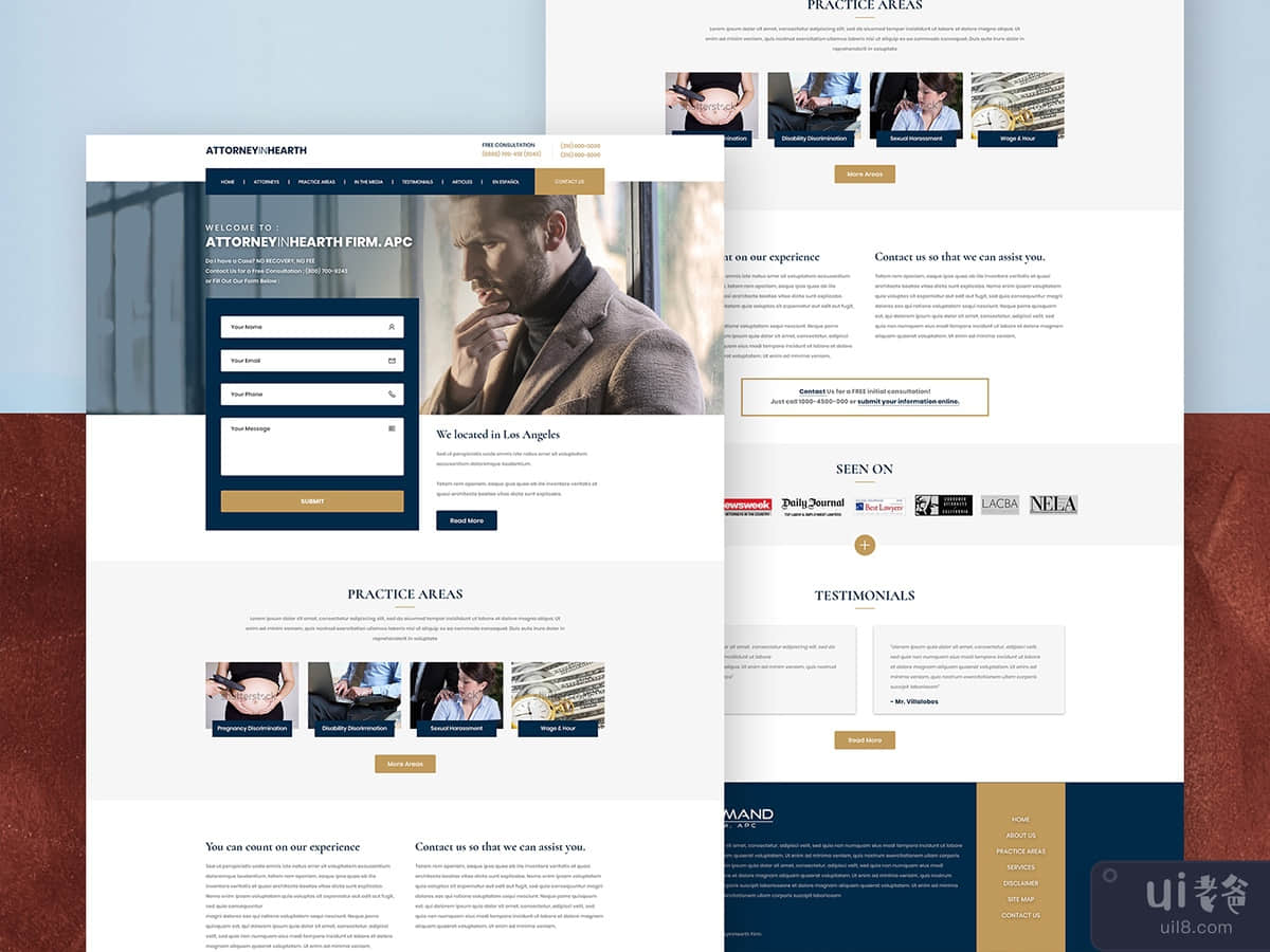 AttorneyInHearth - Attorney PSD UI Design