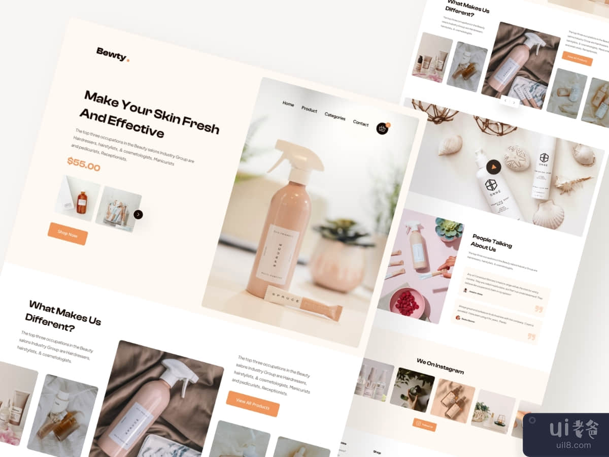 Bewty Product Landing Page