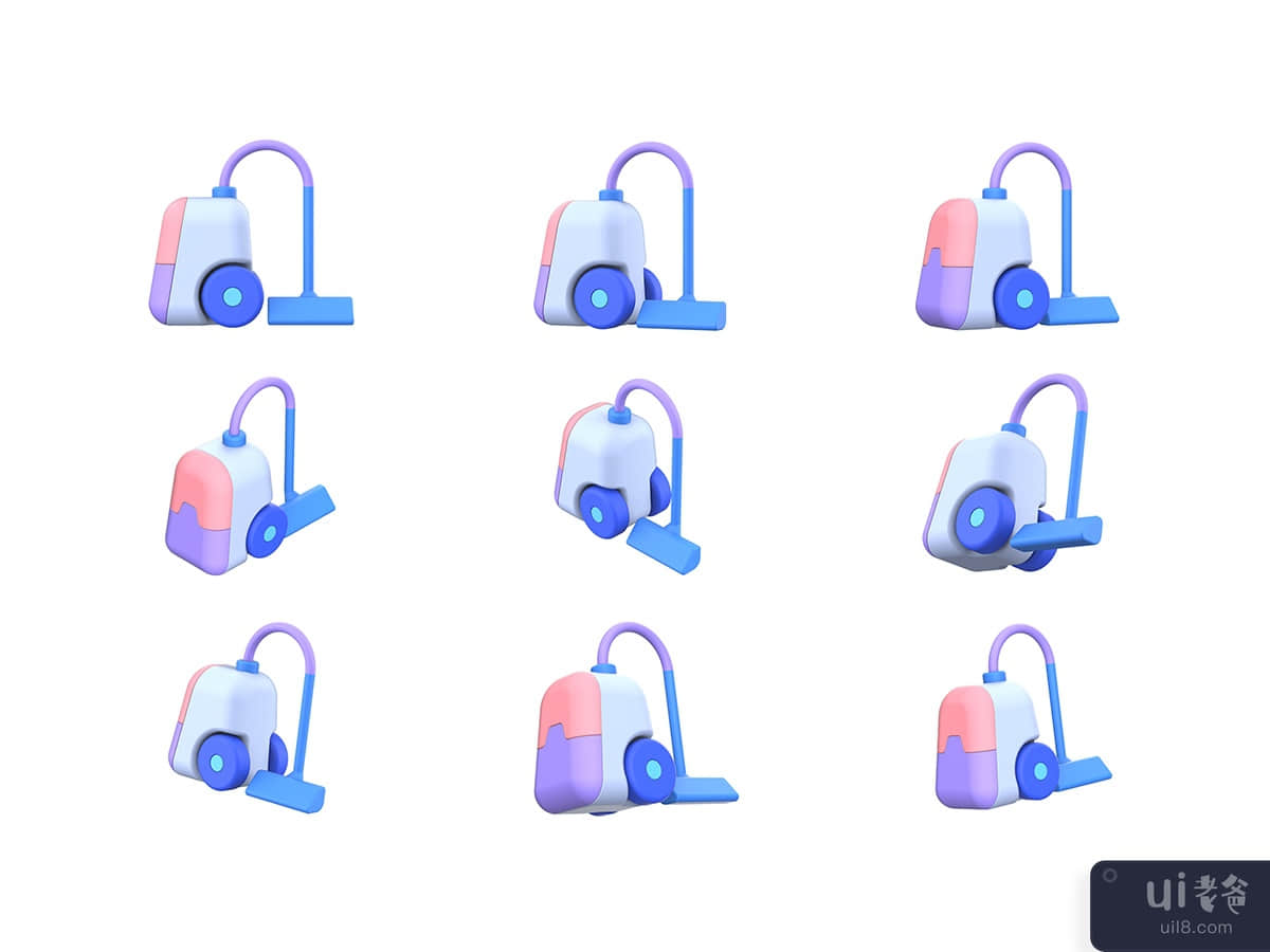 Vacuum Cleaner 3D icon