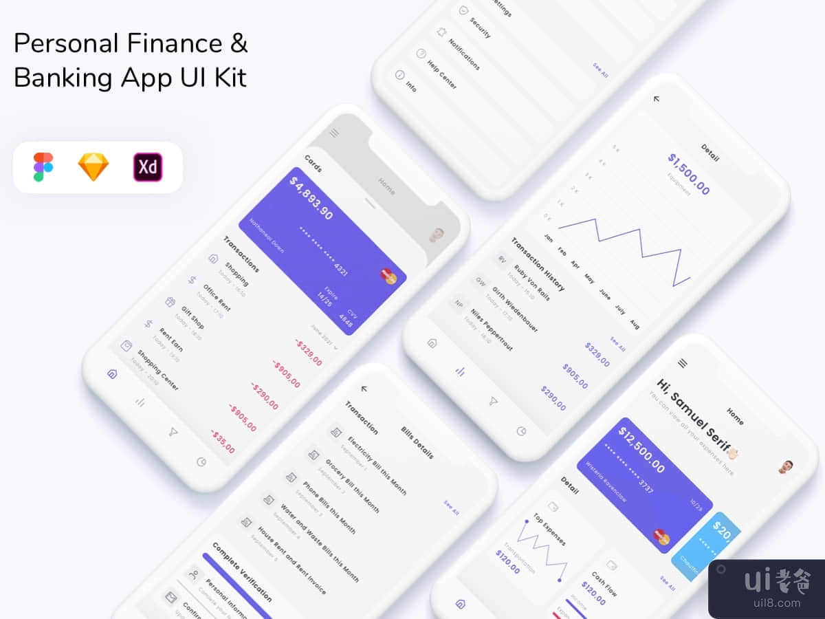 Personal Finance & Banking App UI Kit