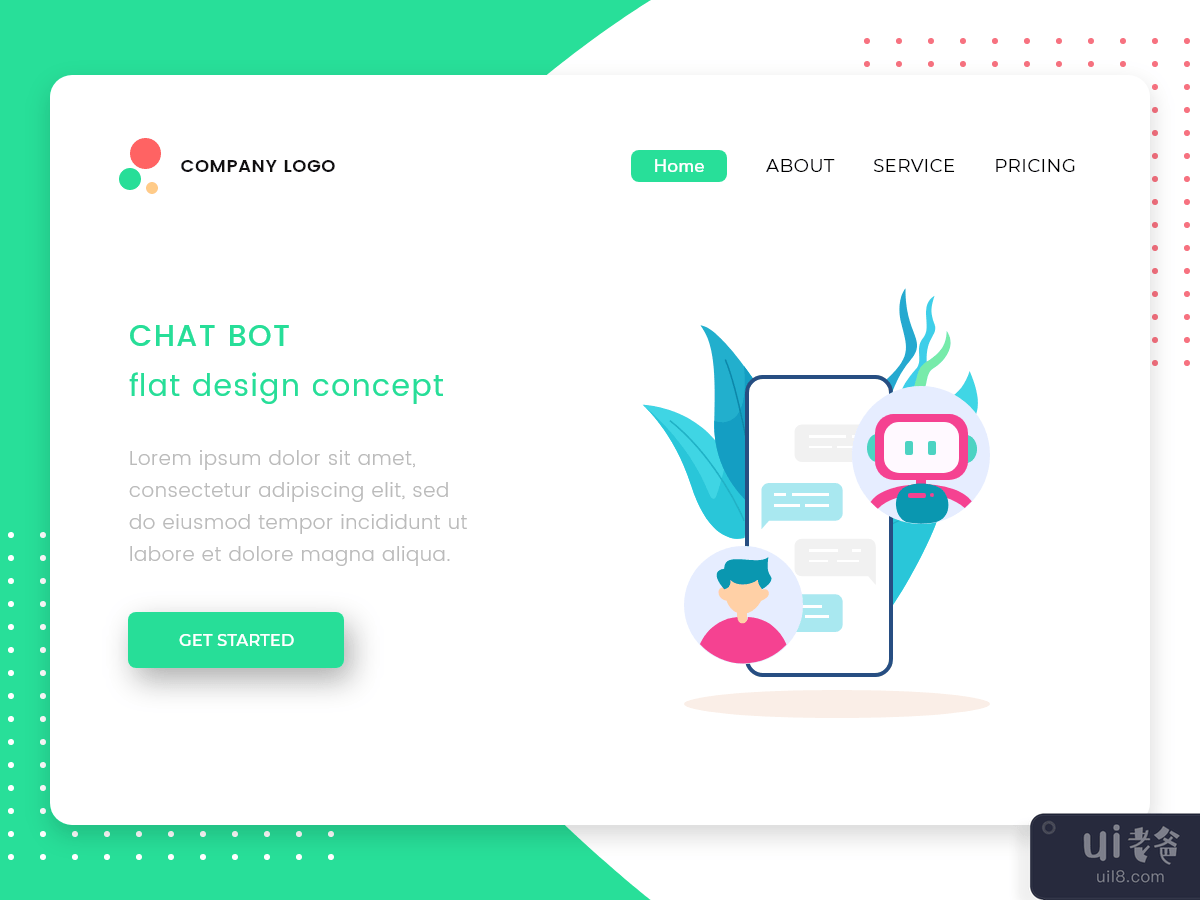 Chat Bot vector illustration for AI app