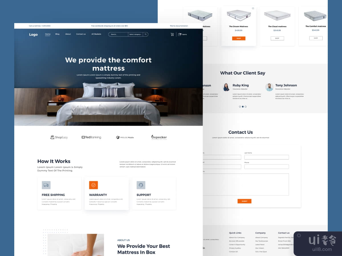 Mattress E-Commerce Website