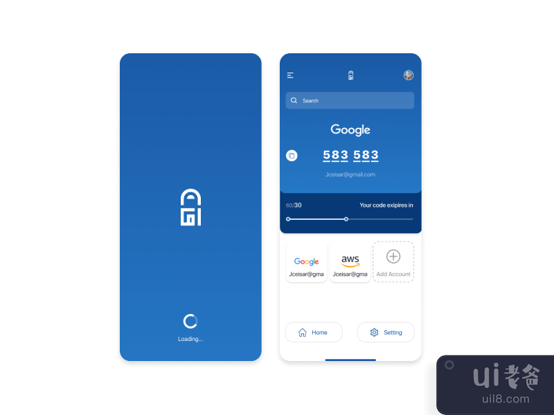 design profile code moble app