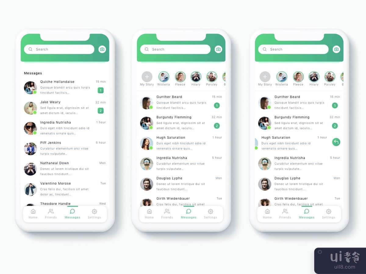 聊天应用程序 UI 套件包(Chat App UI Kit Bundle)插图