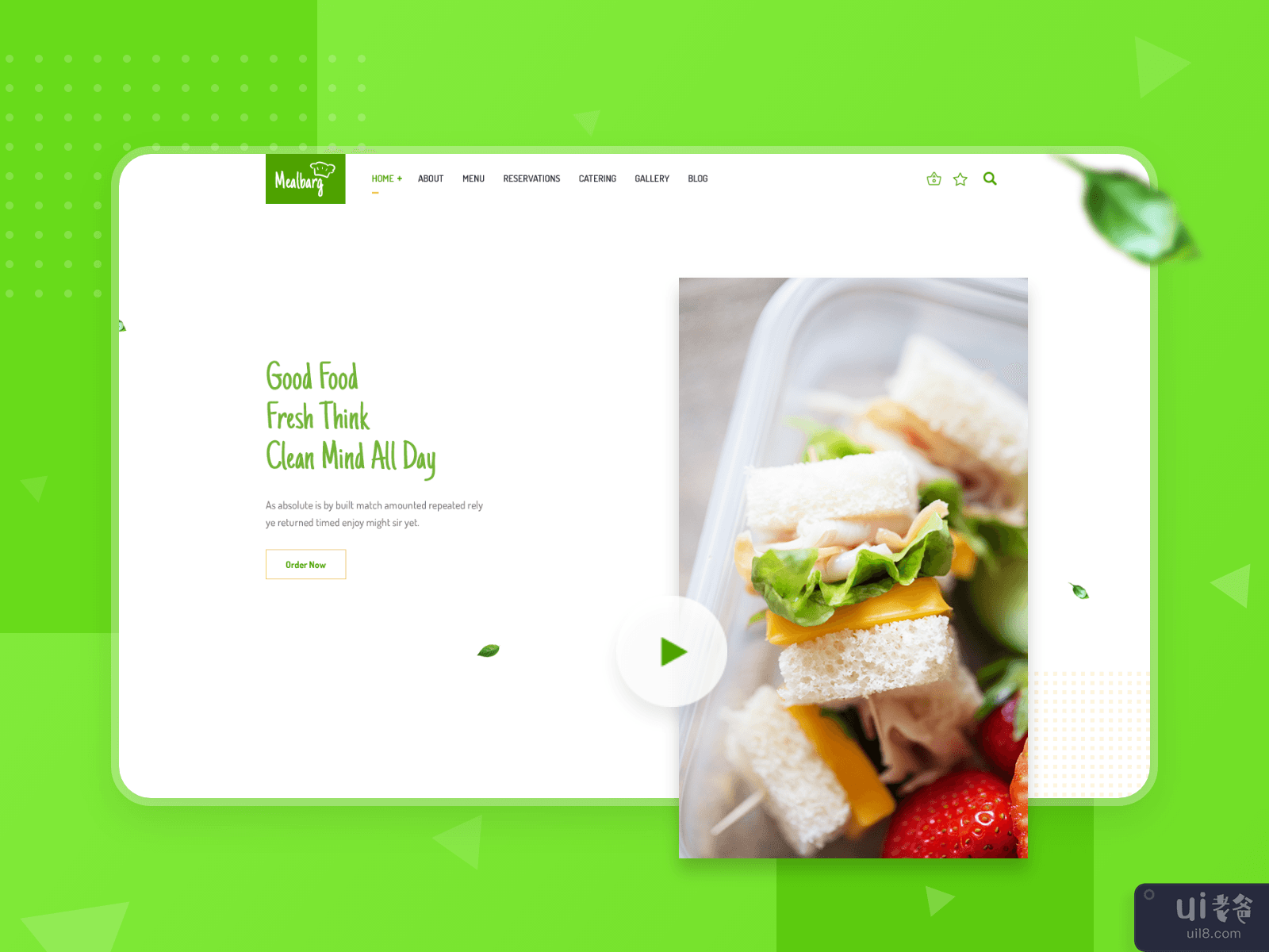 食品手册登陆页面(Food manu landing page)插图2