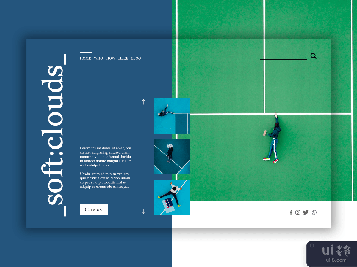 Hero Header - Soft clouds