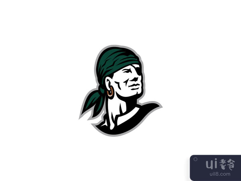 Pirate Headscarf Eye Patch Retro