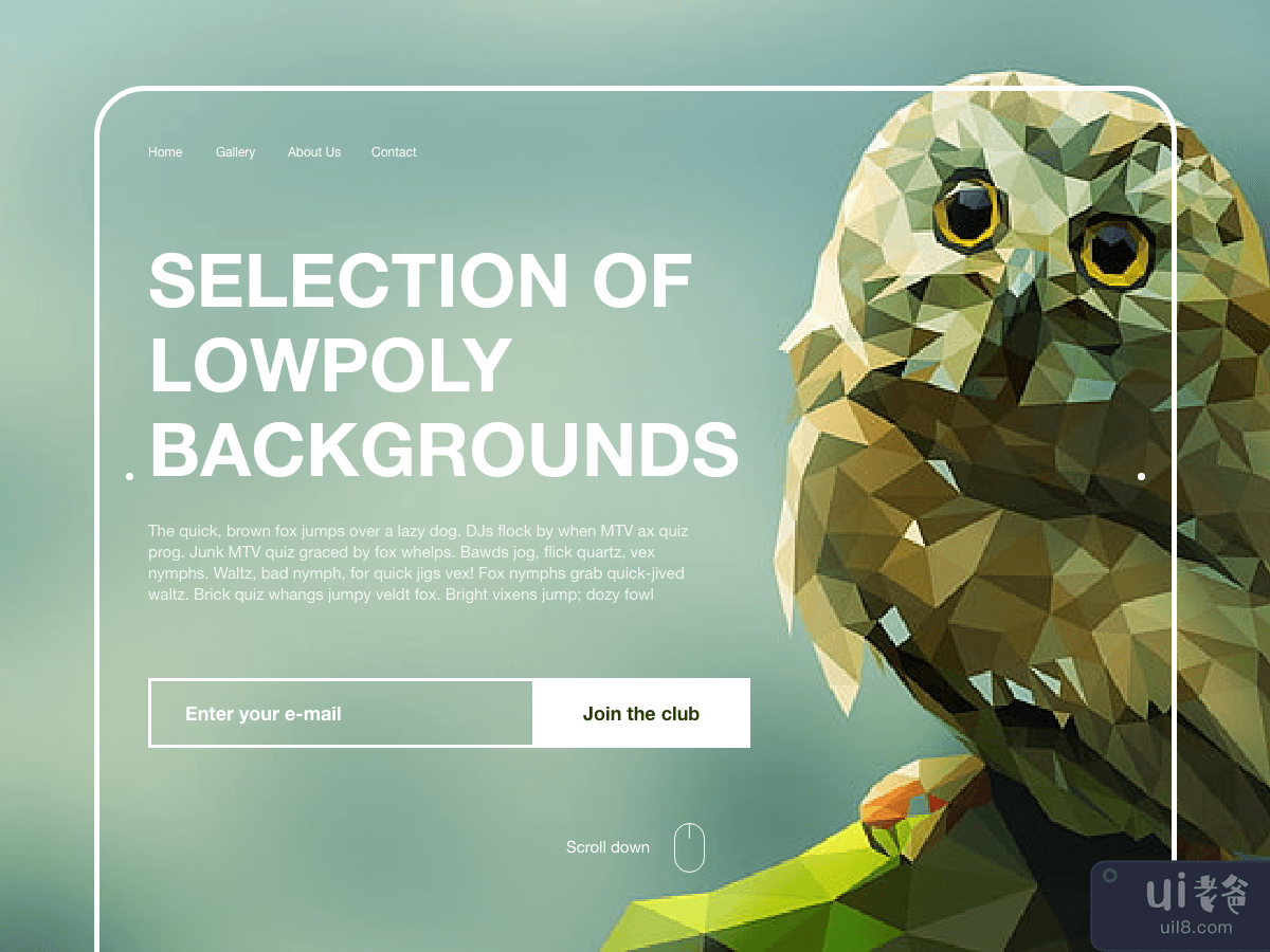 Website Header Subscribe Page