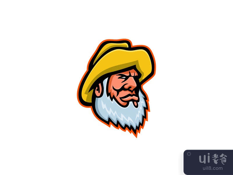 Old Fisherman or Fisher Mascot