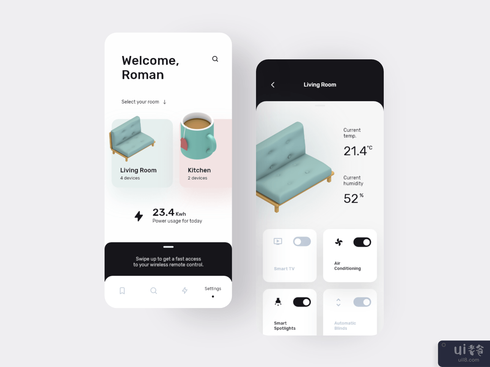 Smart Home App UI Design