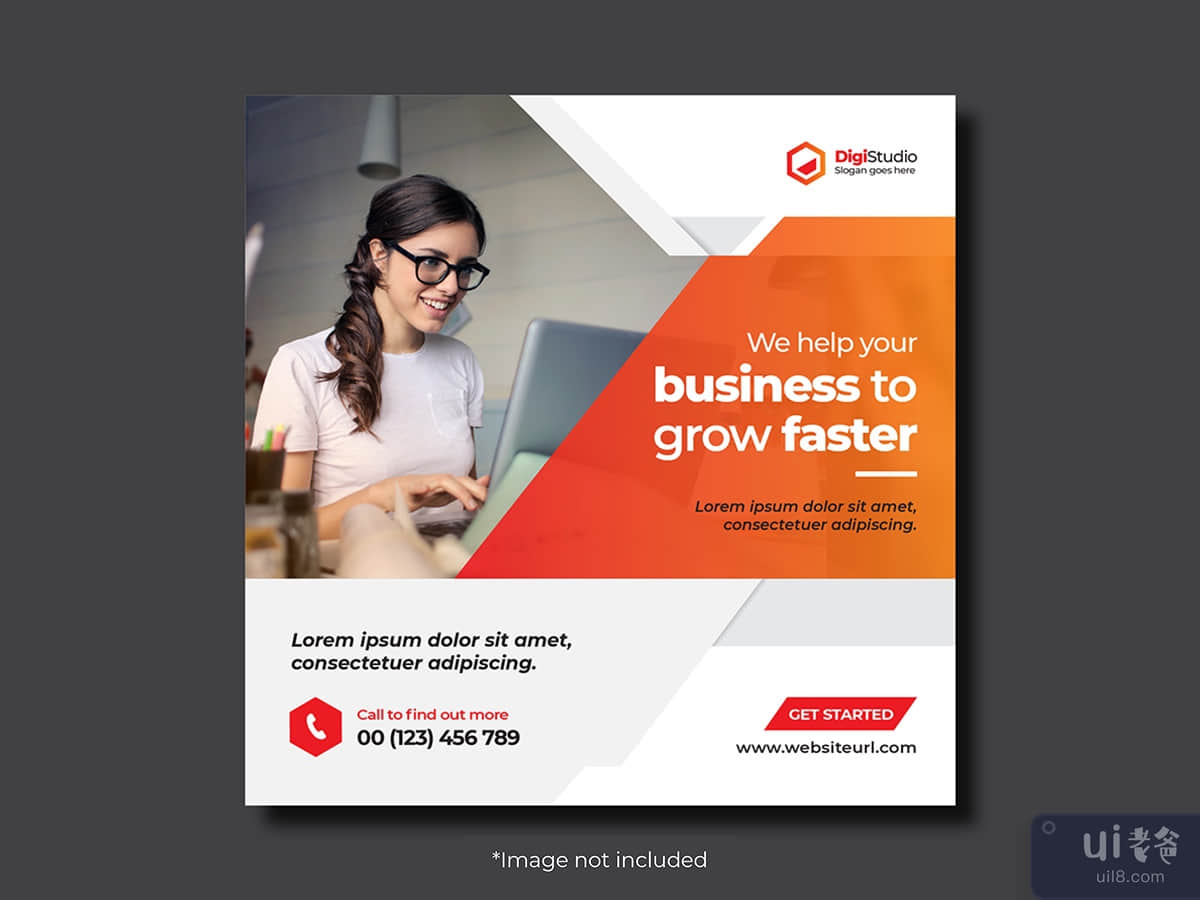 social media Online business agency web banner post template 