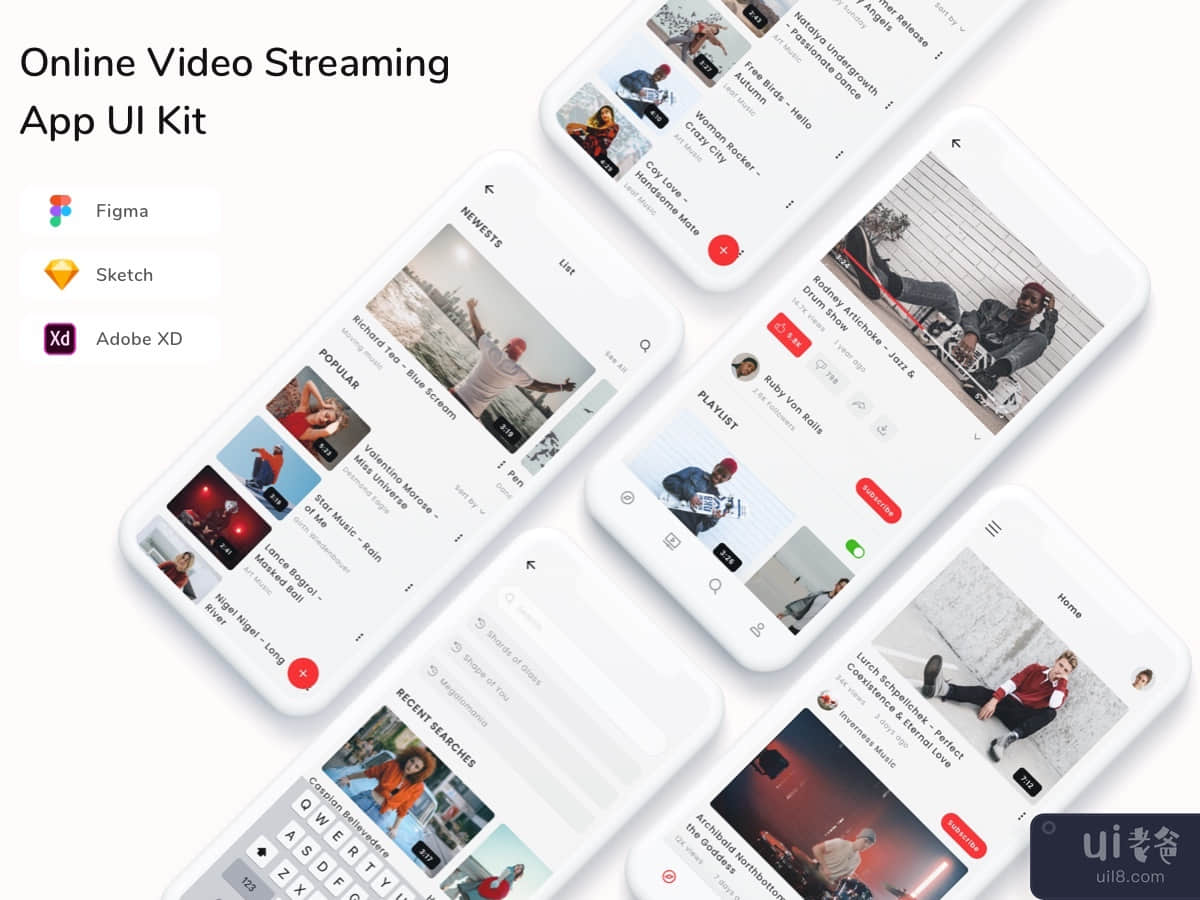 Online Video Streaming App UI Kit
