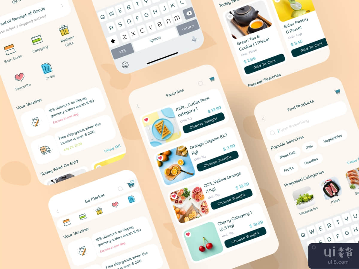 Favorite Product Digital Wallet Mobile UI Kit