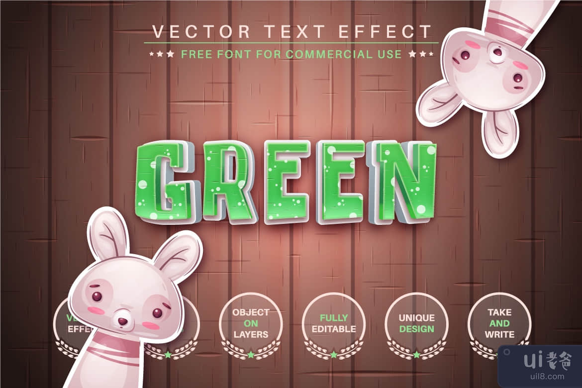 复活节快乐 - 可编辑的文字效果，字体样式(Happy Easter - Editable Text Effect, Font Style)插图3