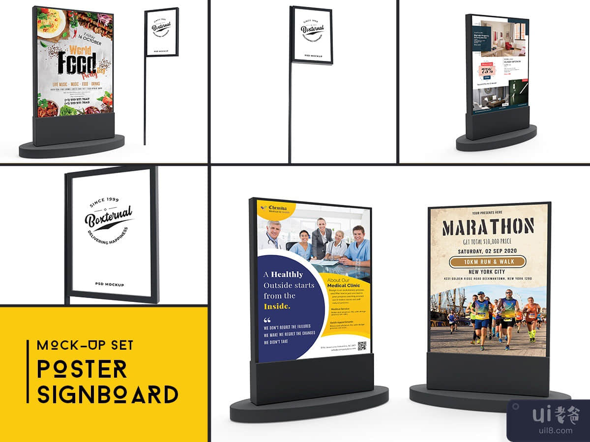 Poster & Signboards Mockup Set