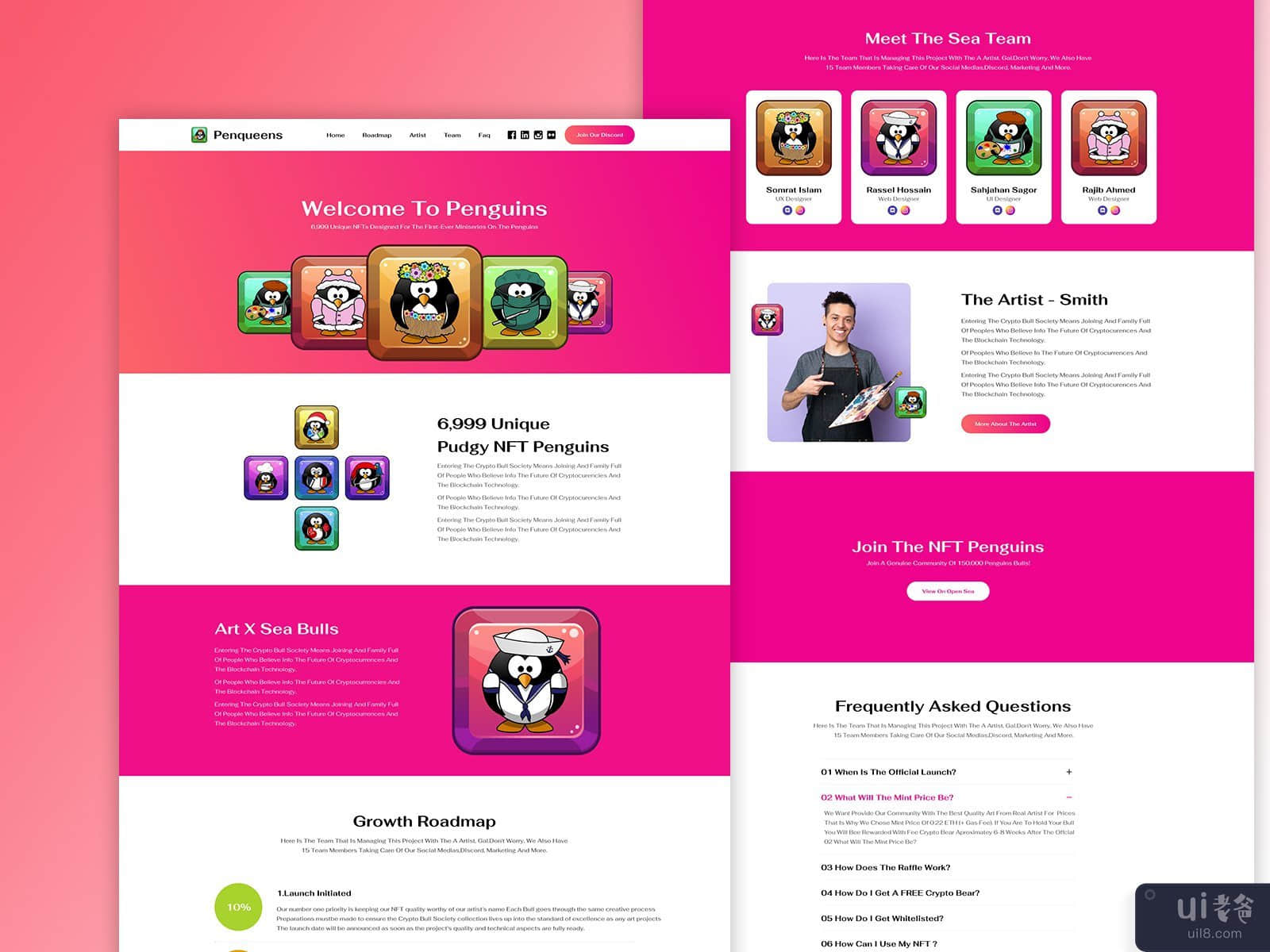 #02 NFT Landing Page Web Template.