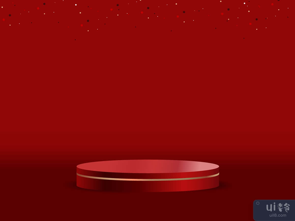 3d valentine podium scene for product display or placement