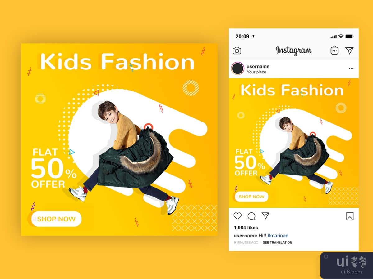 Social Media Kids Sale Banner Template