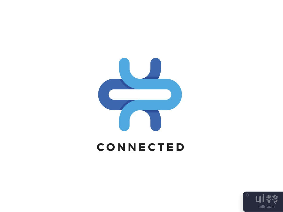 Connected Vector Logo Design Template