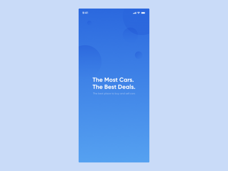 Car Marketplace App Concept