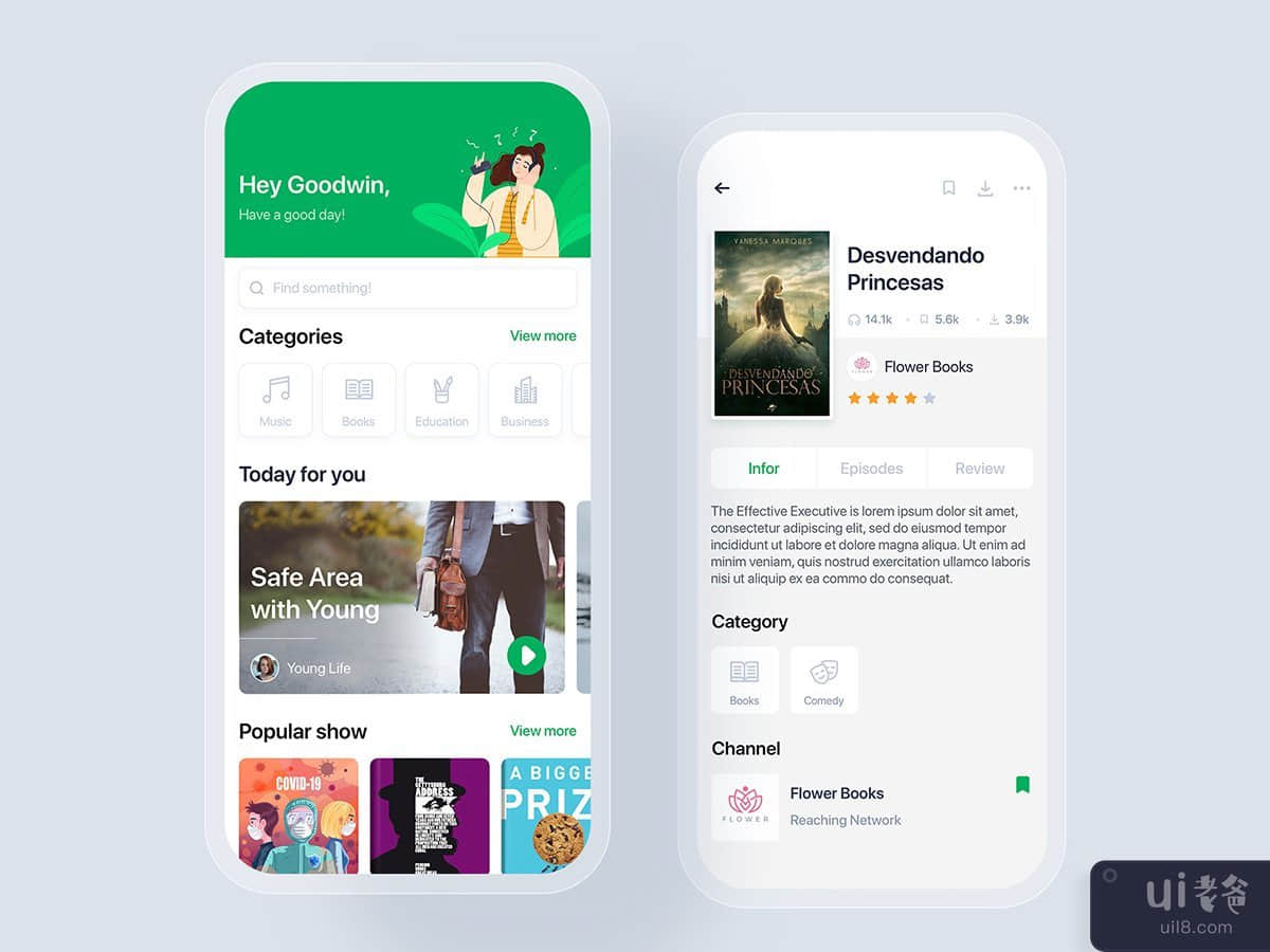 Audio Book mobile UI concept