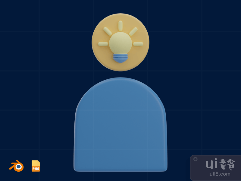 Brainstorm - 3D Design Thinking Illustration (front)