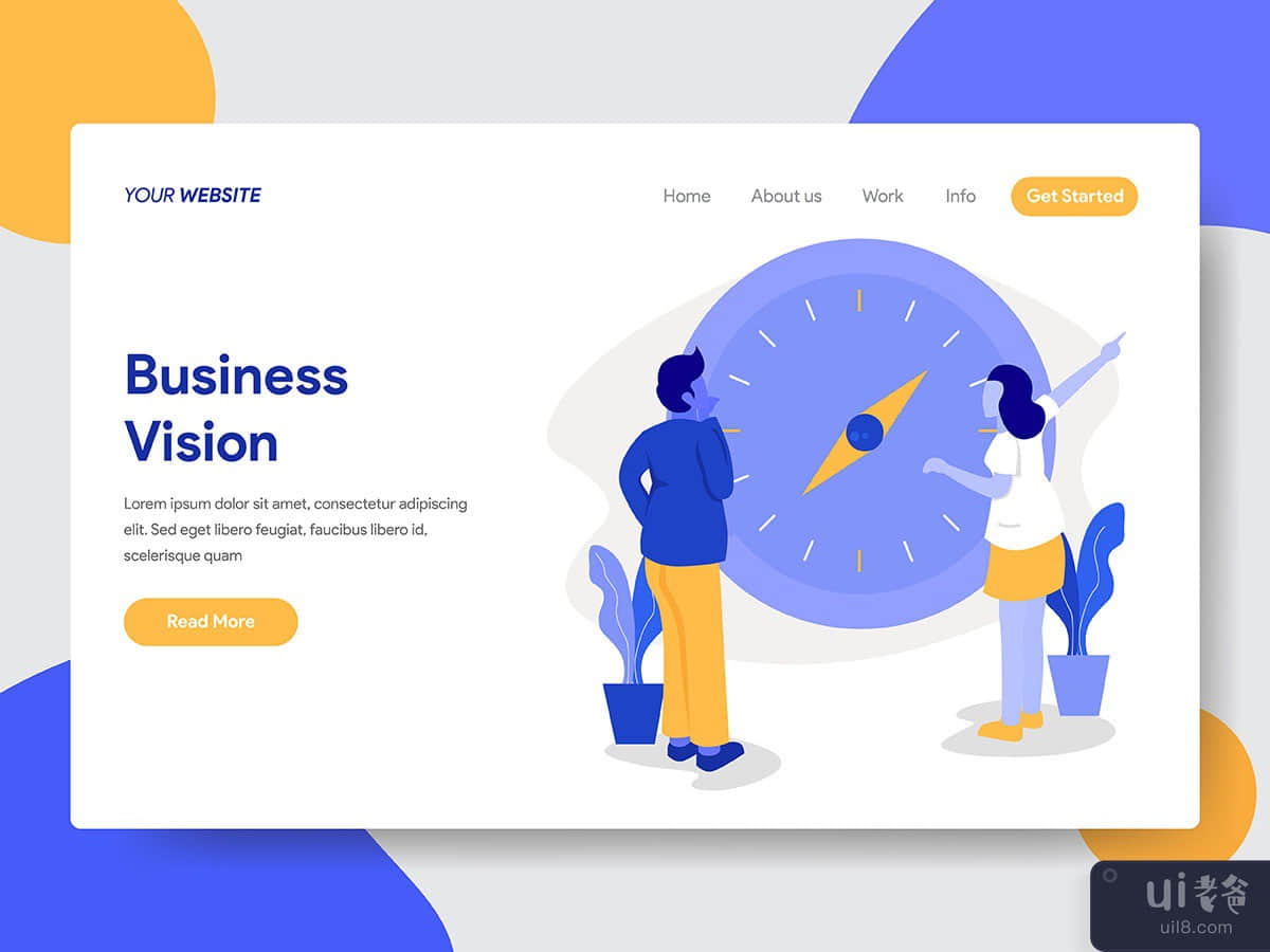 Businessman with Vision Vector Illustration