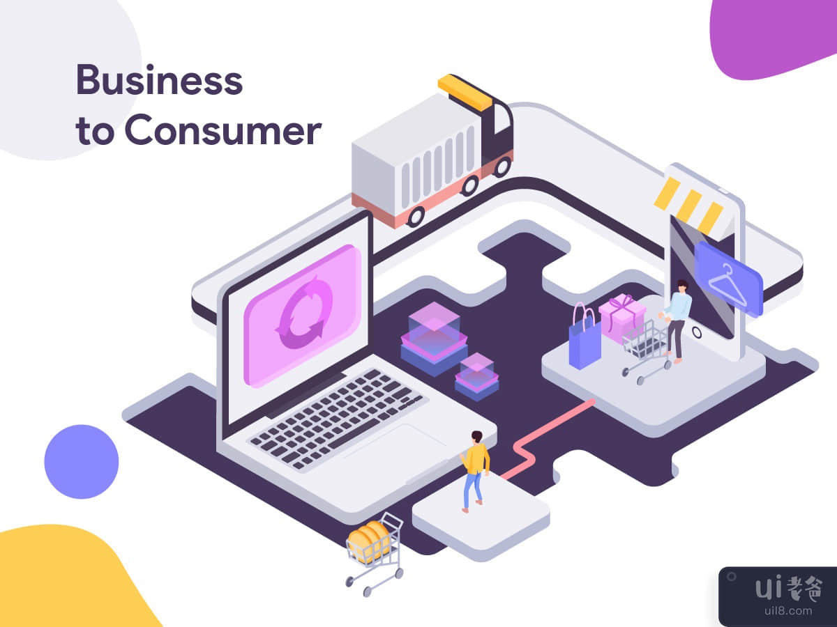 Business to Consumer Illustration
