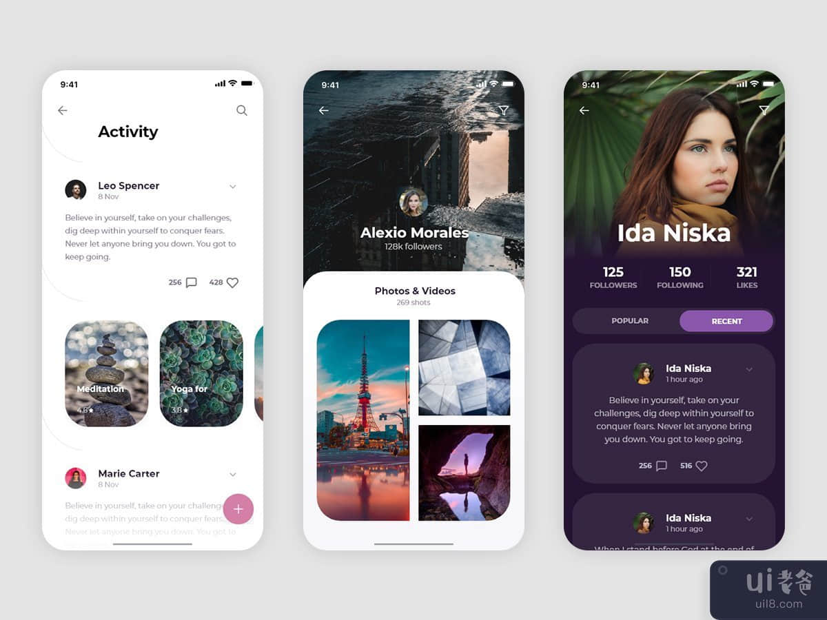 Activity & Profiles UI
