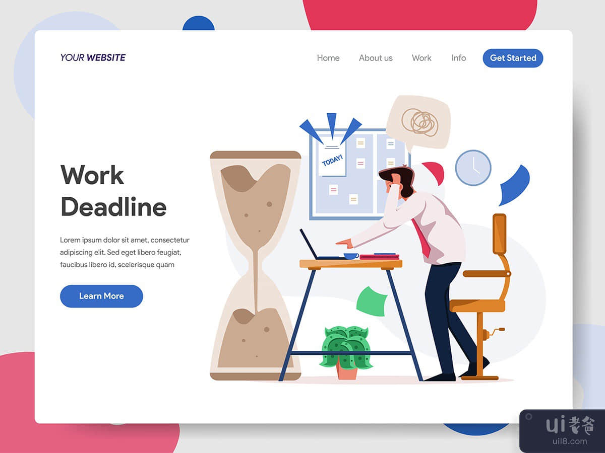 Businessman Working on Deadline