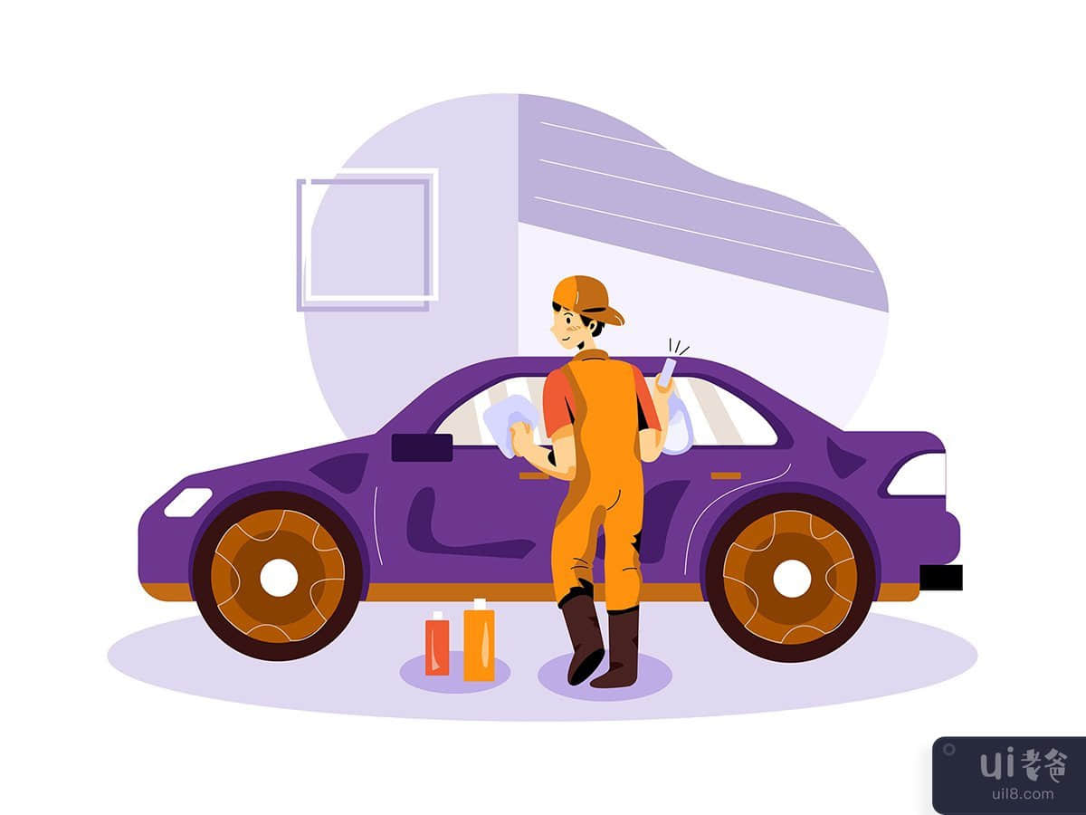 Cleaning Window Service Illustration