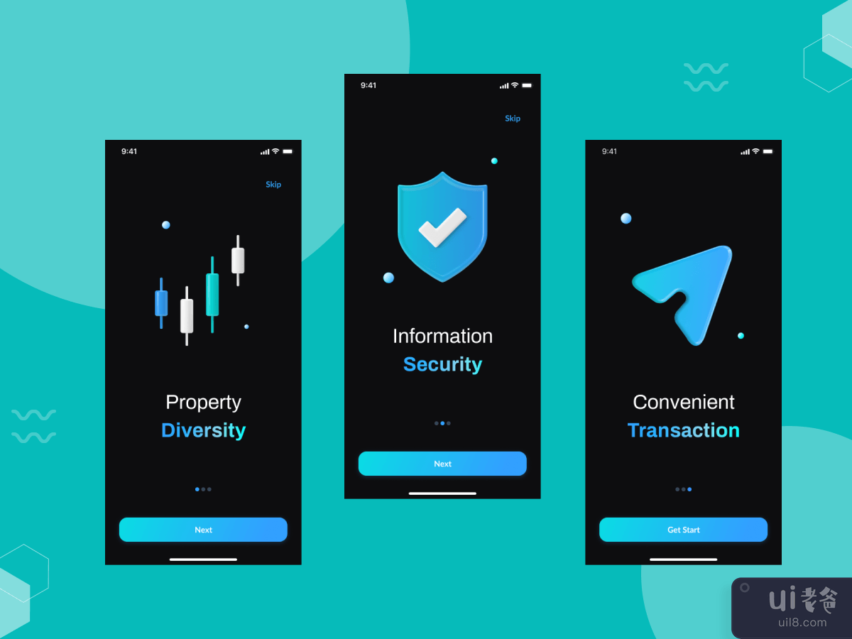 Cryptocurrency ui kit - Walkthrough.