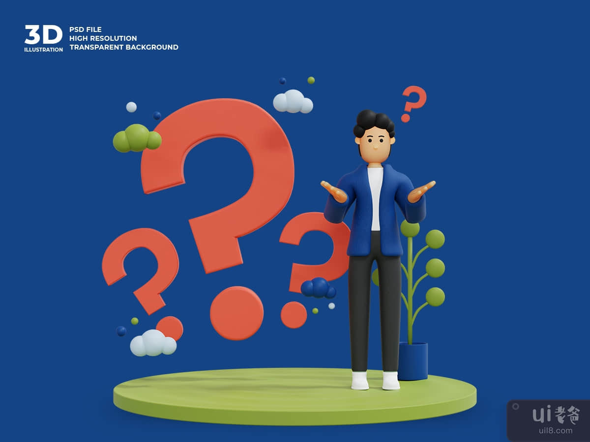 3d businessman character illustration