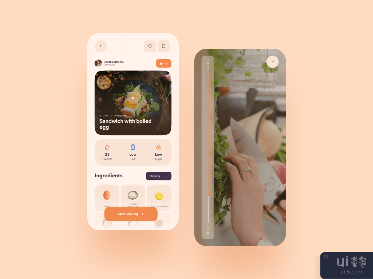 Appétit - Food Recipes App UI Kit V14