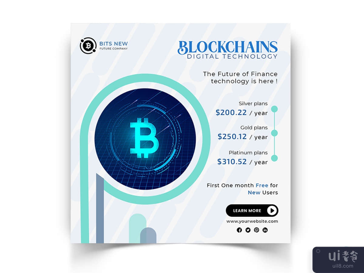 CryptoCurrency Social Media Instagram Post Template