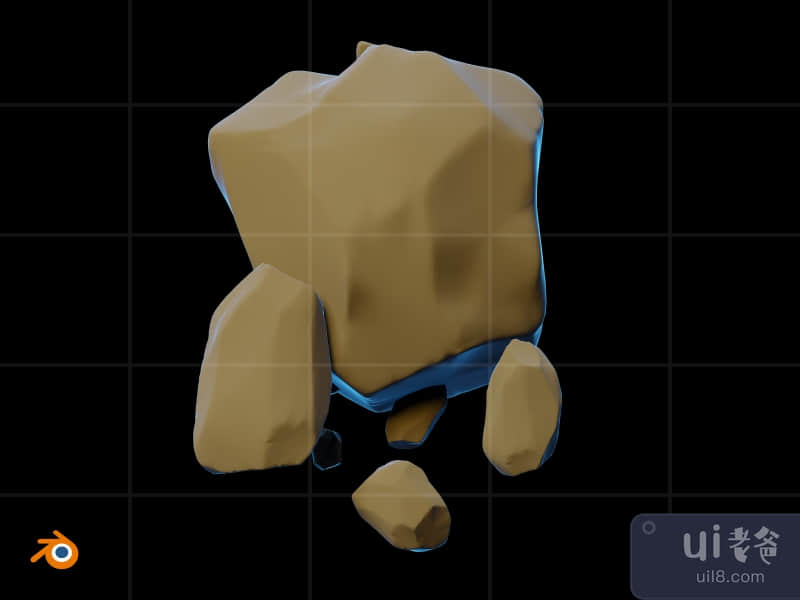 3D Game elemental glow in the dark illustration pack - Terra (Front)