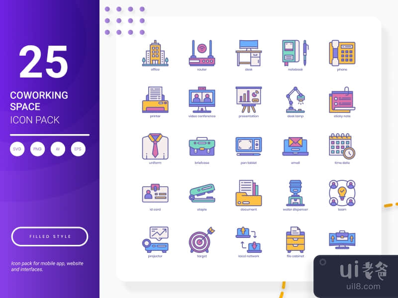 Coworking Space Icon Pack